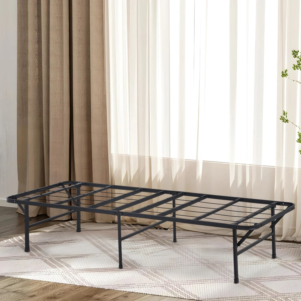 Bed Frame Metal Platform Bed Frame Mattress Foundation Box Spring Replacement
