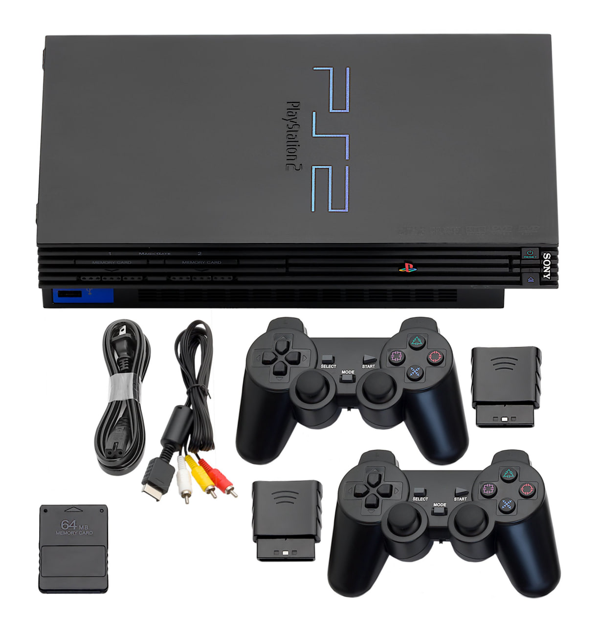 Guaranteed PlayStation 2 PS2 Game Console + Wireless Controllers + US Seller