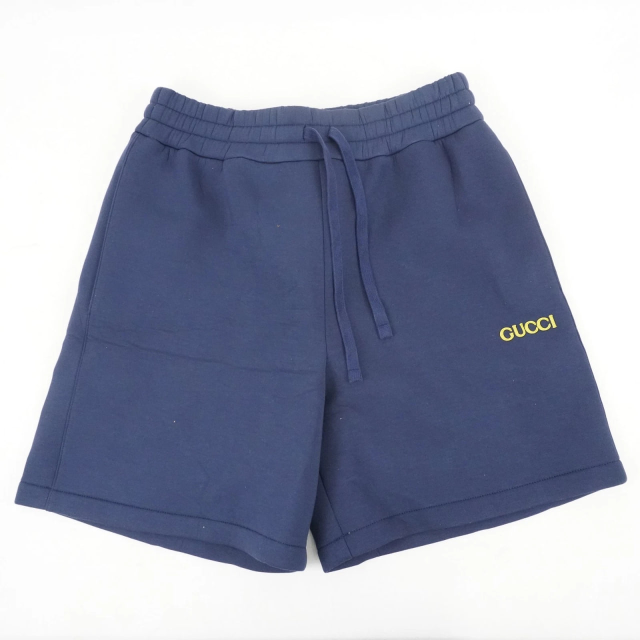 Gucci Jersey Shorts with Patch Logo and Three Pockets in Navy - Men's Size S