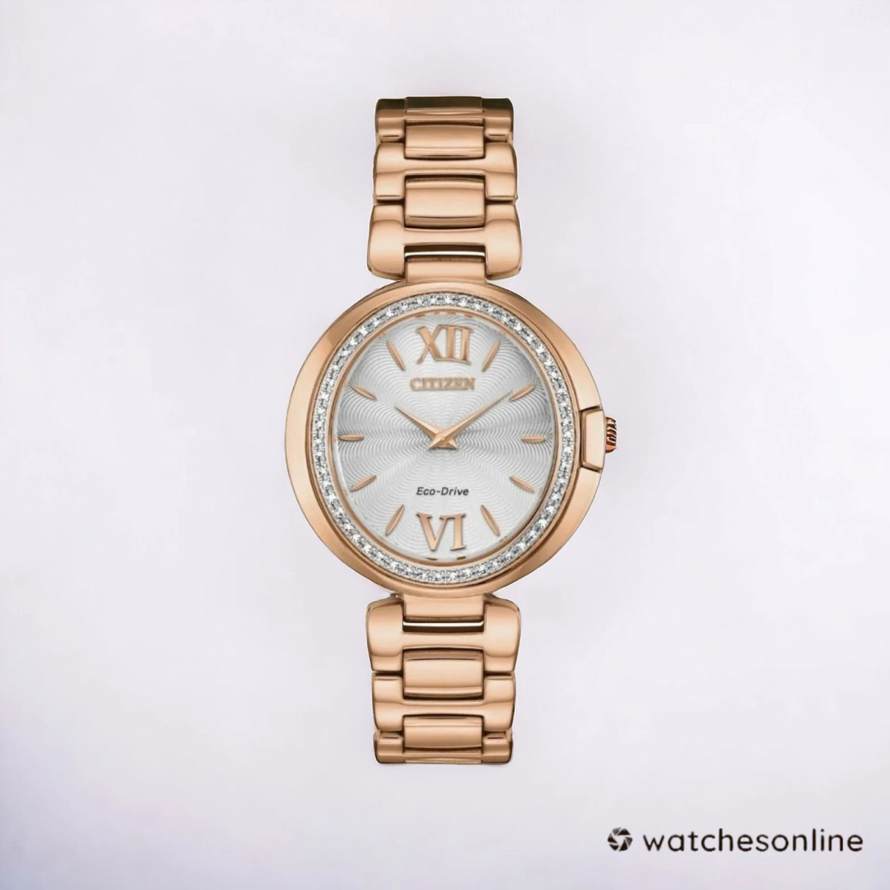 Citizen Capella Eco-Drive Women's Diamond Accent Gold-Tone 34mm Watch EX1503-54A