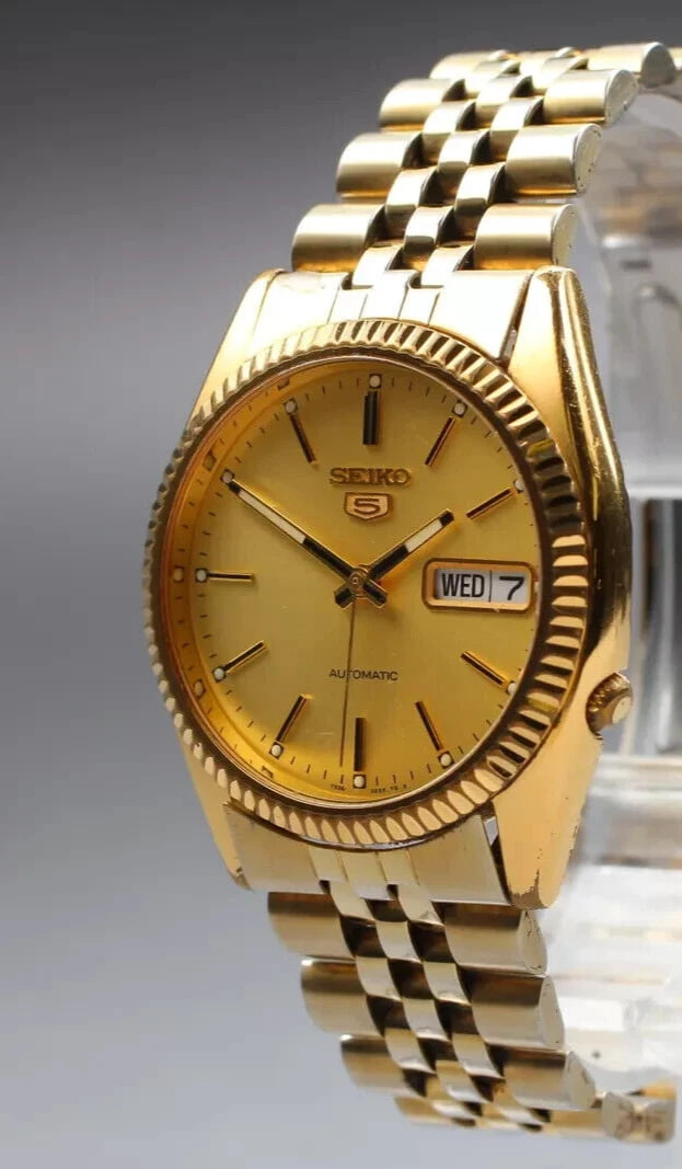 SEIKO 5 7009-3170 Automatic Day/Date Men's Watch From JAPAN