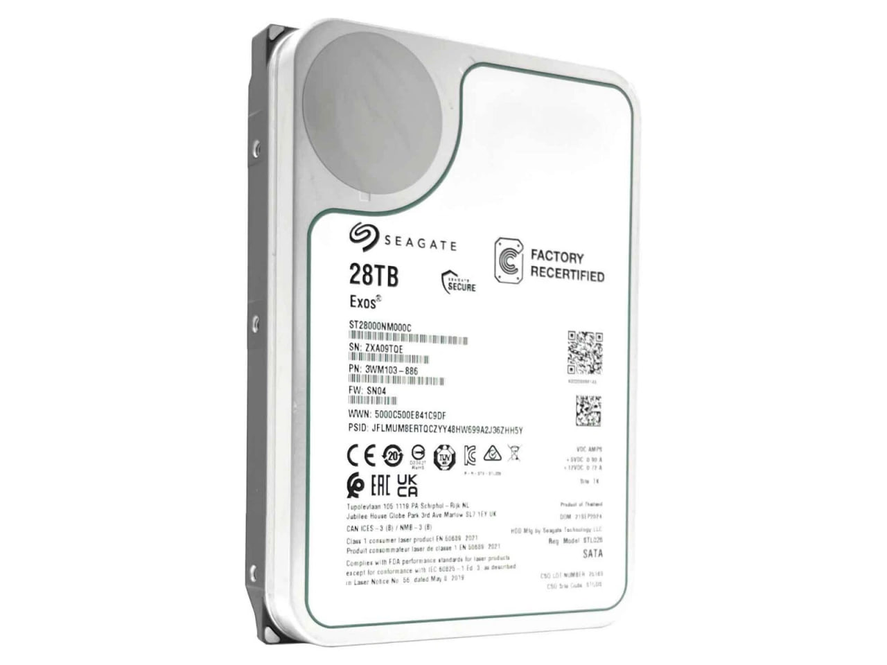 Seagate Exos X22 ST28000NM000C 28TB CMR SATA 6Gb/s 3.5" Enterprise Hard Drive