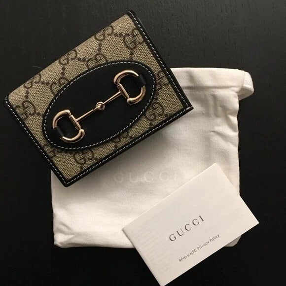 Authentic Gucci Horsebit 1955 Card Case Wallet